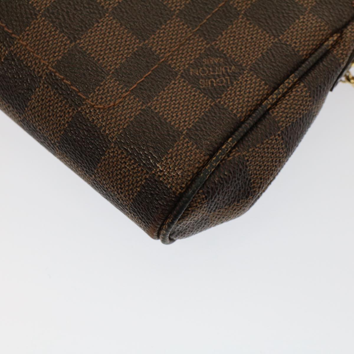 LOUIS VUITTON Damier Ebene Favorit PM Shoulder Bag 2way N41276 LV Auth am4945