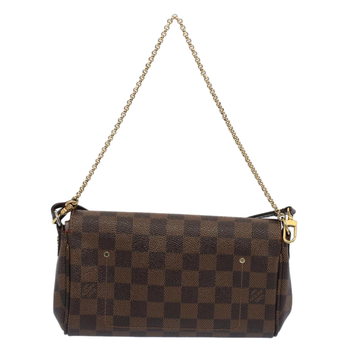 LOUIS VUITTON Damier Ebene Favorit PM Shoulder Bag 2way N41276 LV Auth am4945