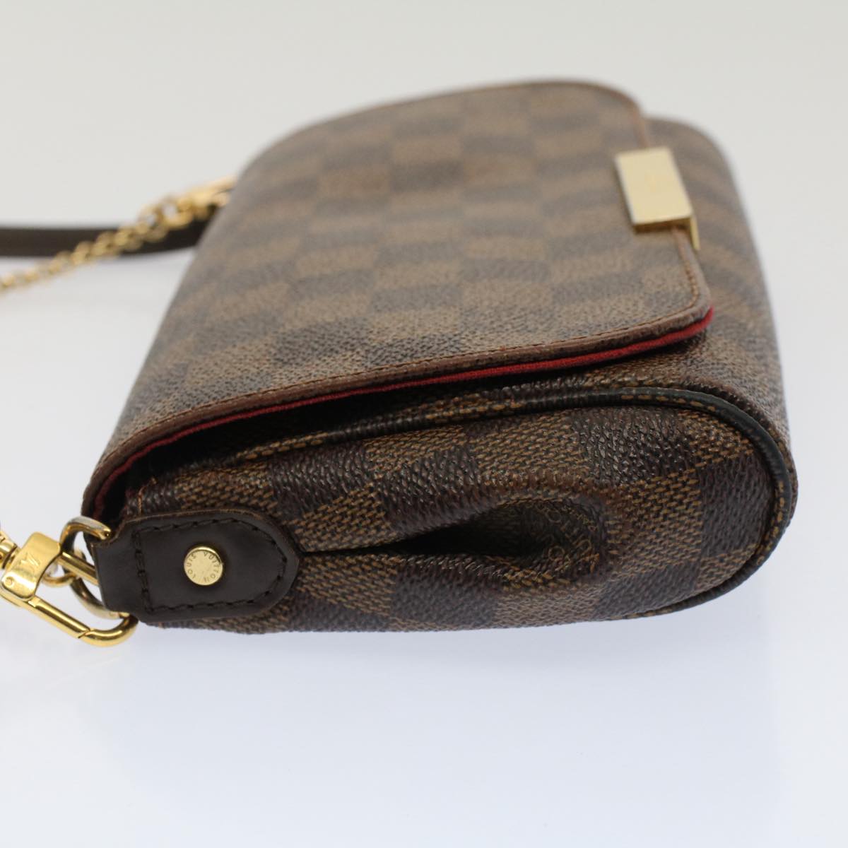 LOUIS VUITTON Damier Ebene Favorit PM Shoulder Bag 2way N41276 LV Auth am4945