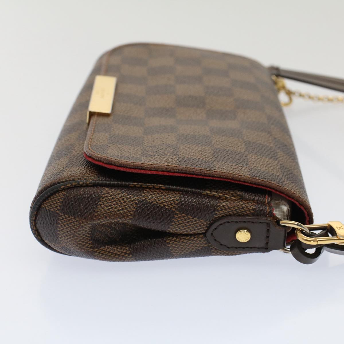 LOUIS VUITTON Damier Ebene Favorit PM Shoulder Bag 2way N41276 LV Auth am4945