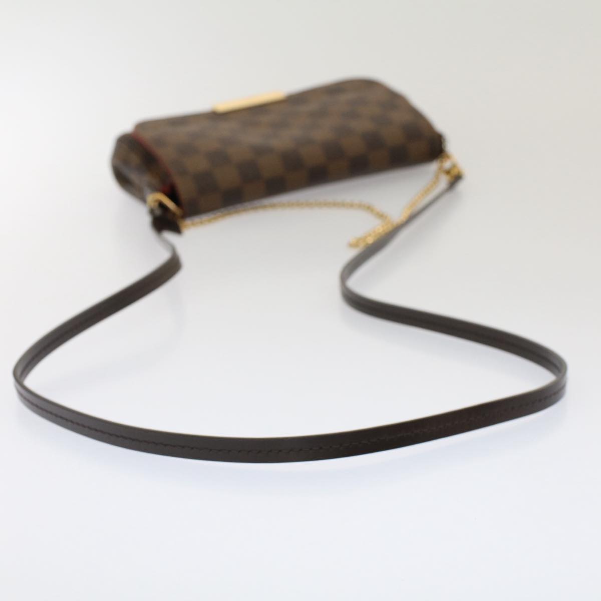 LOUIS VUITTON Damier Ebene Favorit PM Shoulder Bag 2way N41276 LV Auth am4945