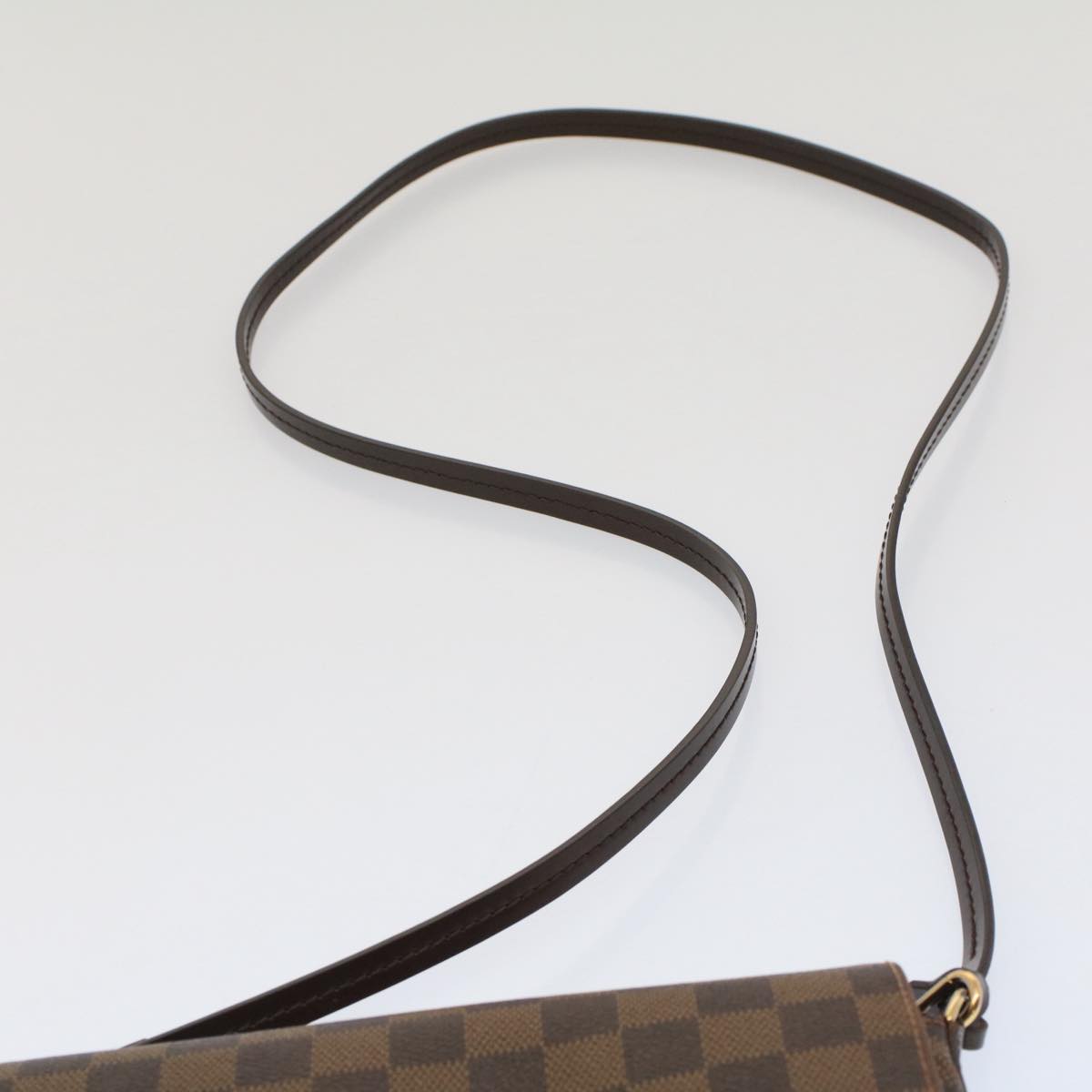 LOUIS VUITTON Damier Ebene Favorit PM Shoulder Bag 2way N41276 LV Auth am4945