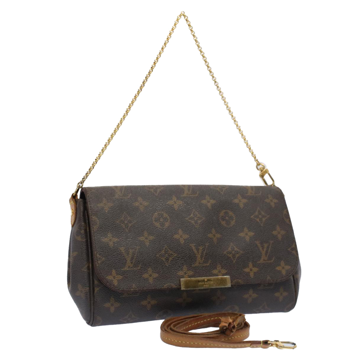 LOUIS VUITTON Monogram Favorit PM Shoulder Bag 2way M40718 LV Auth am4946