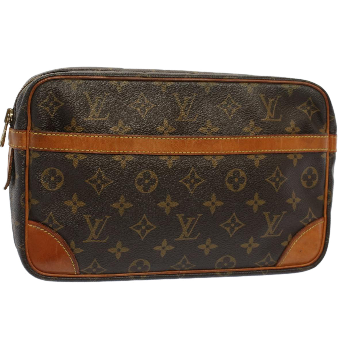 LOUIS VUITTON Monogram Compiegne 28 Clutch Bag M51845 LV Auth am4953