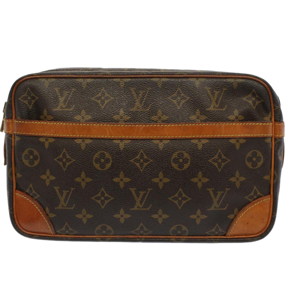 LOUIS VUITTON Monogram Compiegne 28 Clutch Bag M51845 LV Auth am4953