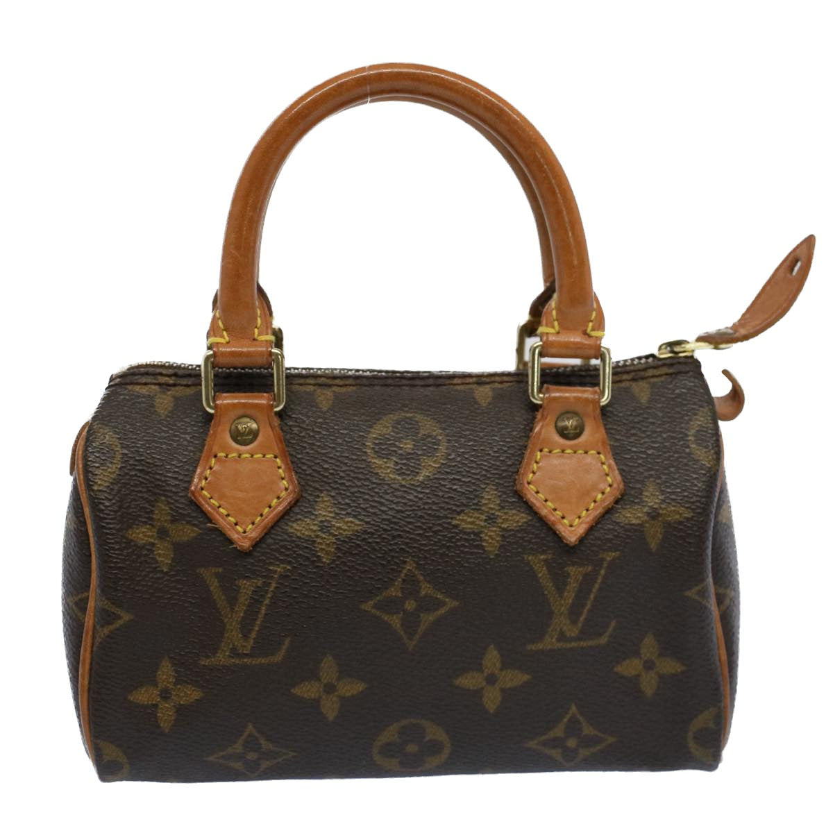 LOUIS VUITTON Monogram Mini Speedy Hand Bag M41534 LV Auth am5031