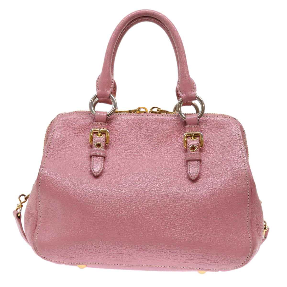 Miu Miu Hand Bag Leather 2way Pink Auth am5042 - 0