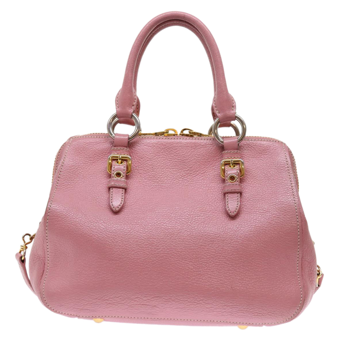 Miu Miu Hand Bag Leather 2way Pink Auth am5042