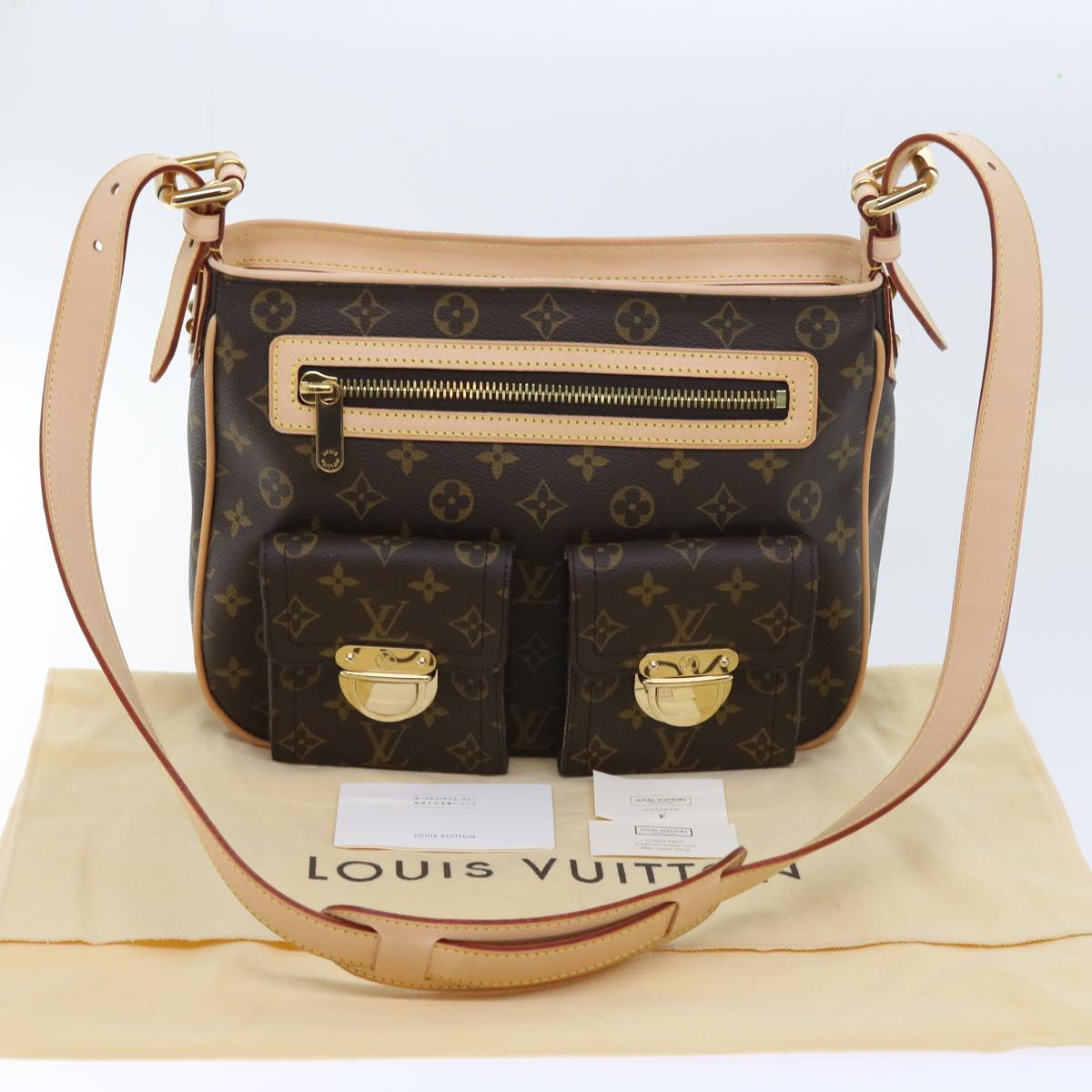 LOUIS VUITTON Monogram Hudson GM Shoulder Bag M40045 LV Auth am5045A