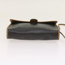 Christian Dior Honeycomb Canvas Shoulder Bag PVC Leather Black Auth am5058-10