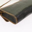 Christian Dior Honeycomb Canvas Shoulder Bag PVC Leather Black Auth am5058-14