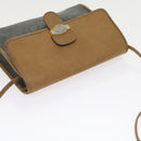 Christian Dior Honeycomb Canvas Shoulder Bag PVC Leather Black Auth am5058-6