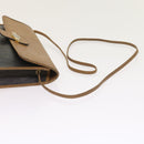 Christian Dior Honeycomb Canvas Shoulder Bag PVC Leather Black Auth am5058-8