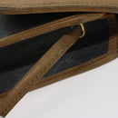 Christian Dior Honeycomb Canvas Shoulder Bag PVC Leather Black Auth am5058-9