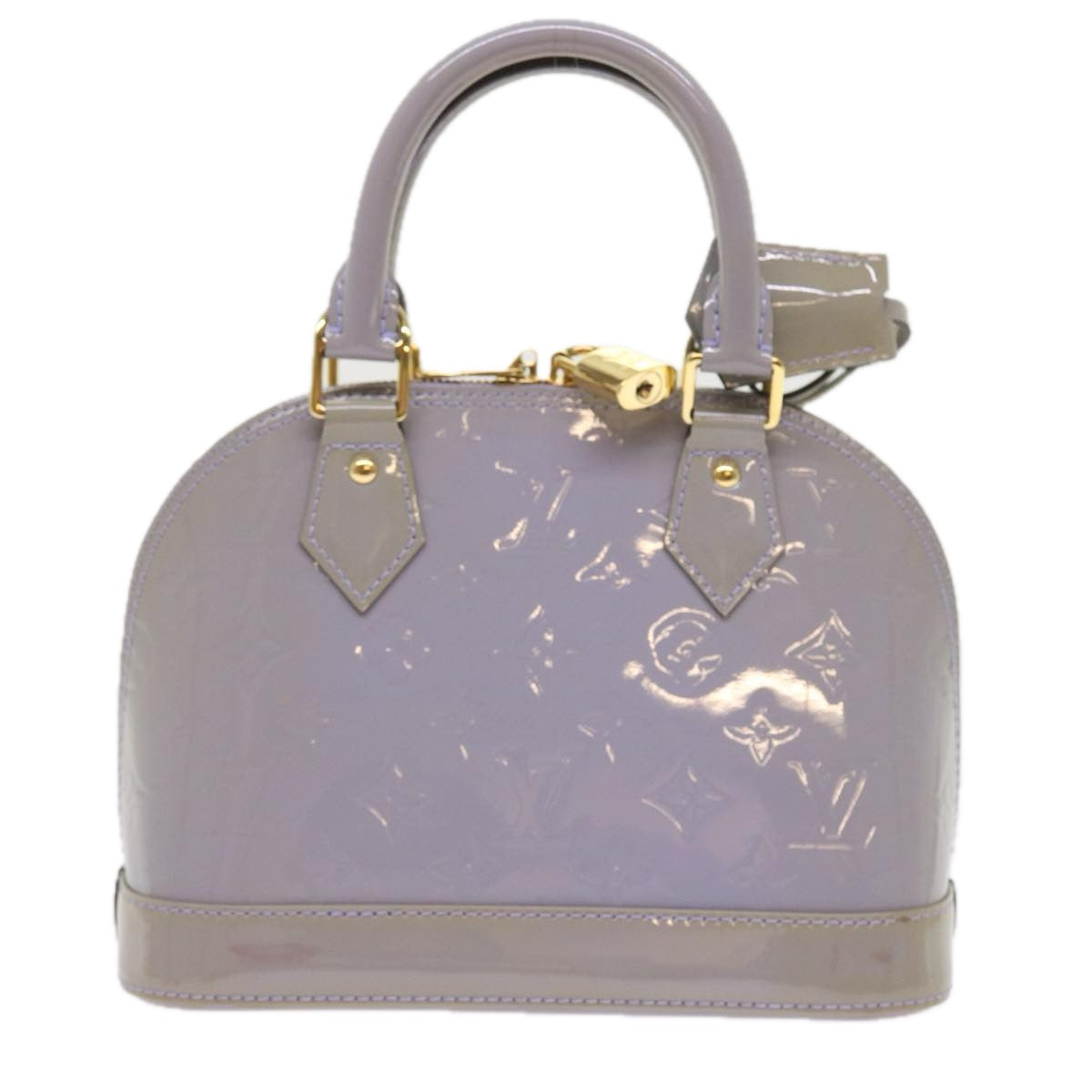 LOUIS VUITTON Monogram Vernis Alma BB Bag 2way Purple Lila M90103 LV Auth am5080 - 0