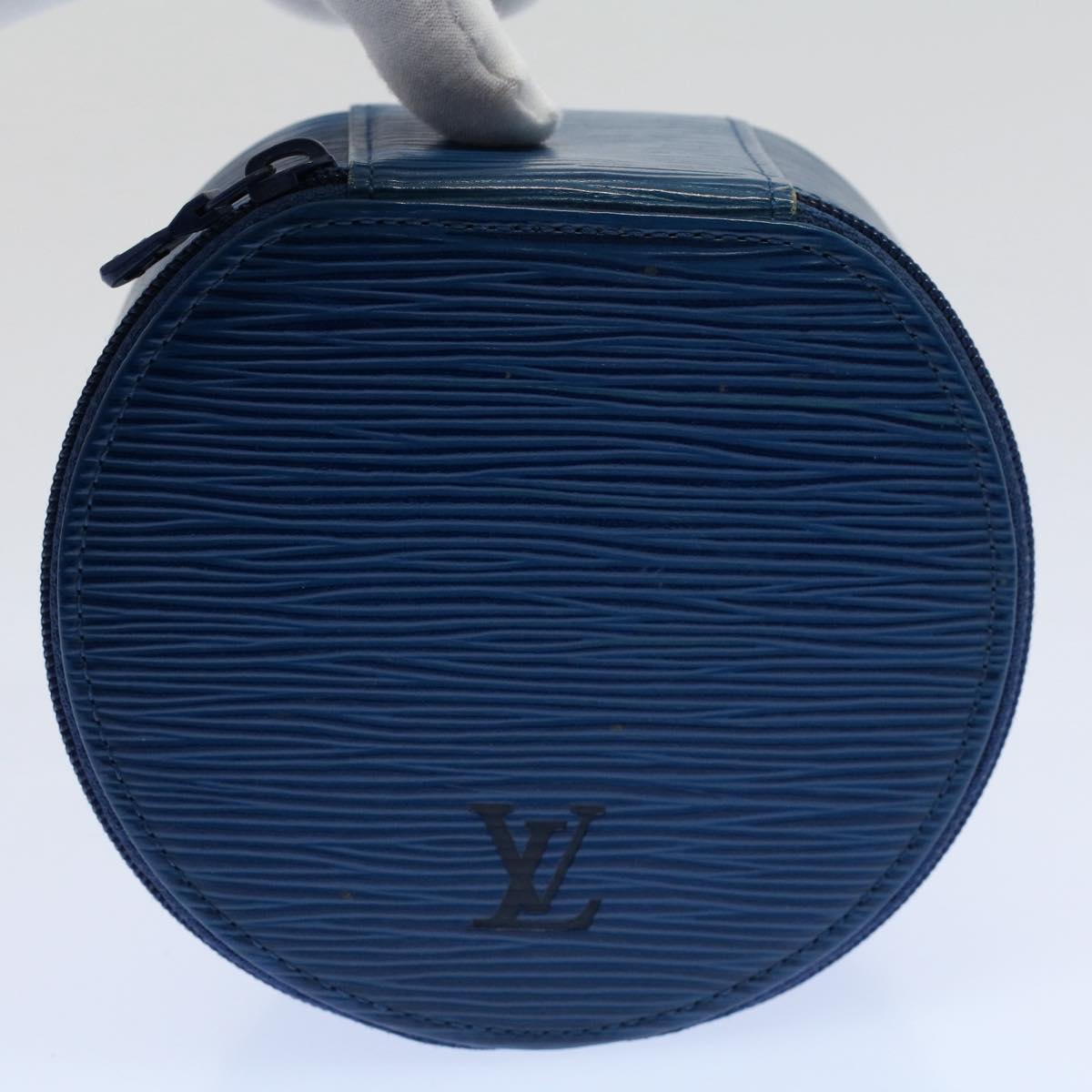 LOUIS VUITTON Epi Ecrin Bijoux 12 Jewelry Box Blue M48205 LV Auth am5090