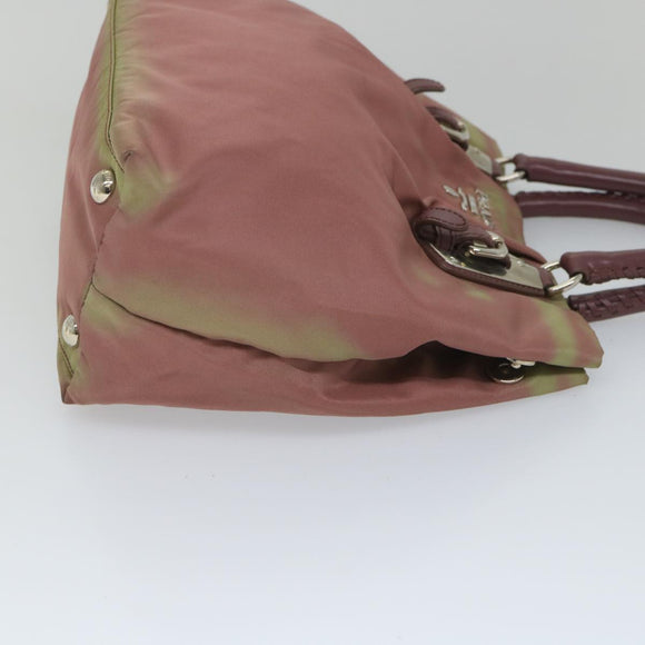 PRADA Hand Bag Nylon Pink Auth am5092
