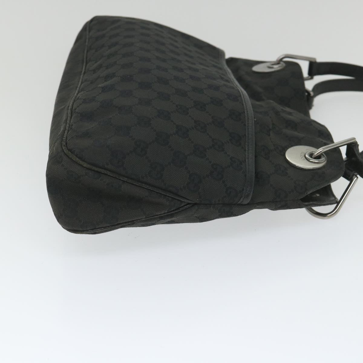 GUCCI GG Canvas Shoulder Bag Black 1210232 Auth am5135