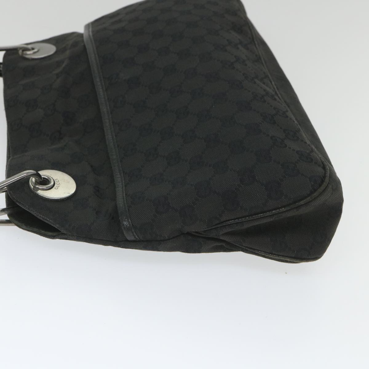 GUCCI GG Canvas Shoulder Bag Black 1210232 Auth am5135