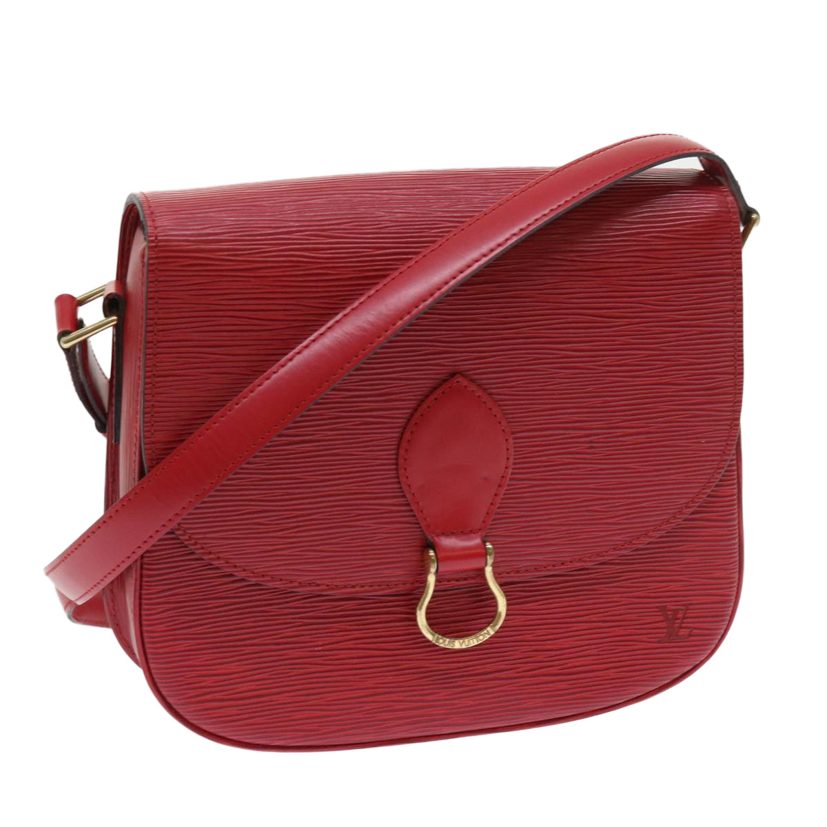 LOUIS VUITTON Epi Saint Cloud GM Shoulder Bag Red M52197 LV Auth am5136