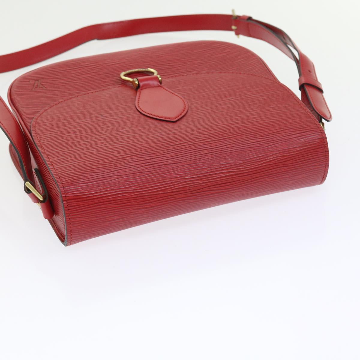 LOUIS VUITTON Epi Saint Cloud GM Shoulder Bag Red M52197 LV Auth am5136