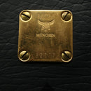 MCM Vicetos Logogram Shoulder Bag PVC Leather Black Auth am5162-11