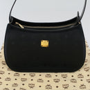 MCM Vicetos Logogram Shoulder Bag PVC Leather Black Auth am5162-12