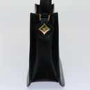 MCM Vicetos Logogram Shoulder Bag PVC Leather Black Auth am5162-3