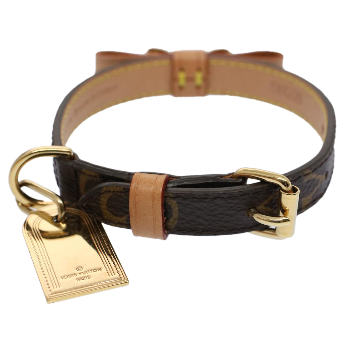 LOUIS VUITTON Monogram Collier Baxter XS Dog Leash M58073 LV Auth am5167