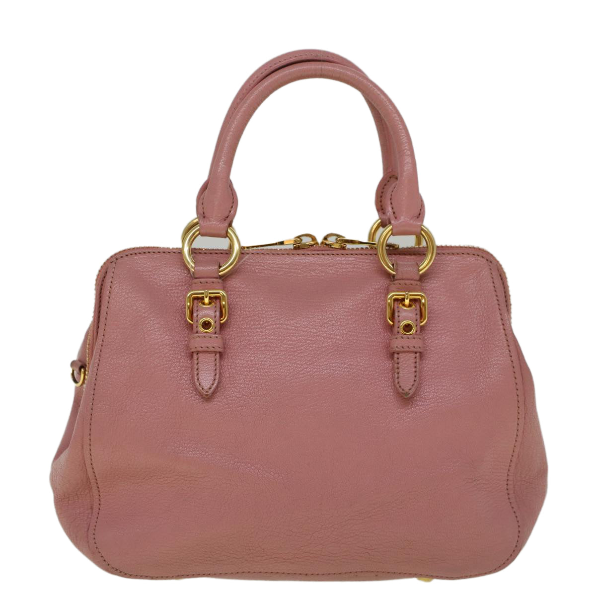 Miu Miu Hand Bag Leather 2way Pink Auth am5171 - 0
