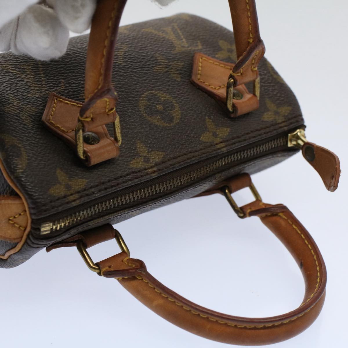 LOUIS VUITTON Monogram Mini Speedy Hand Bag M41534 LV Auth am5174