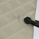 CHANEL Cambon Line Tote Bag Leather White CC Auth am5180-10