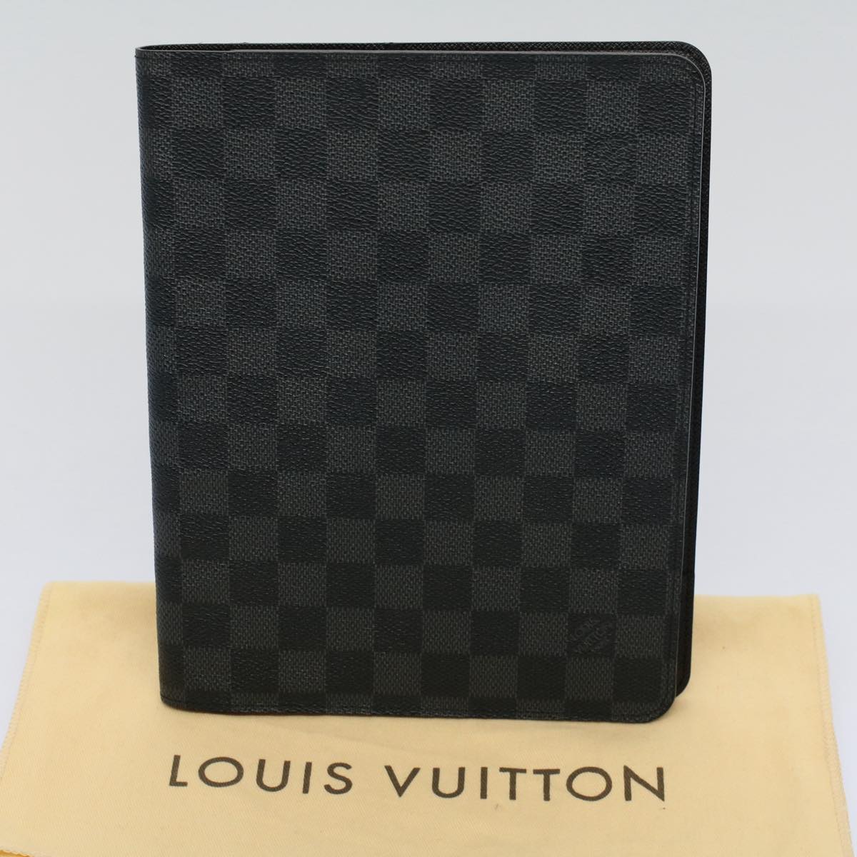 LOUIS VUITTON Damier Graphite Agenda Bureau Note Cover R20974 LV Auth am5184