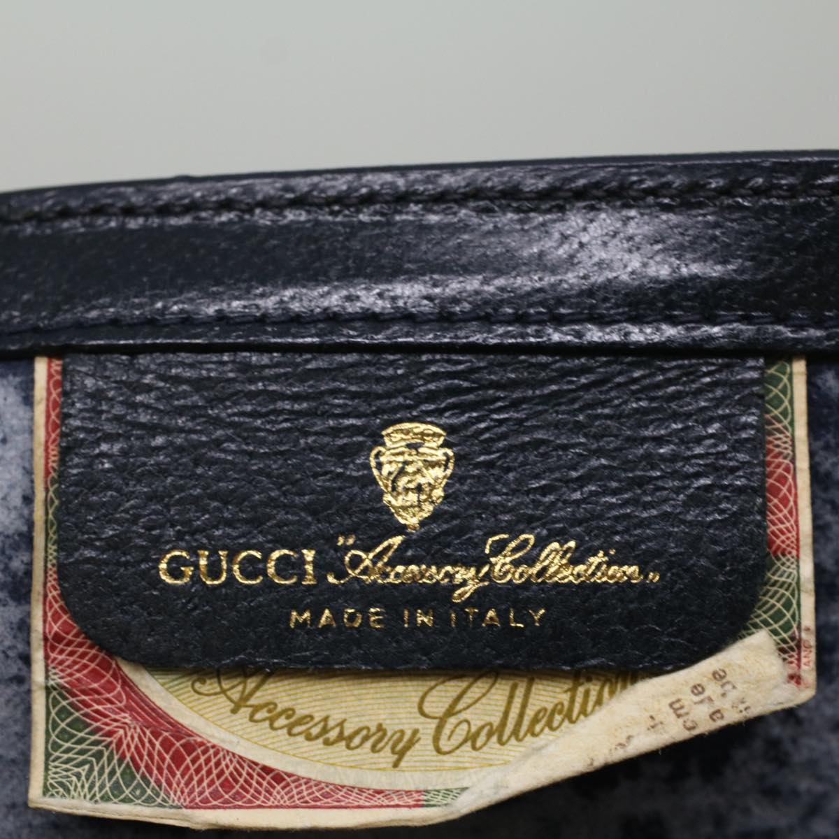 GUCCI GG Canvas Sherry Line Clutch Bag Red Navy gray 89 01 006 Auth am5192