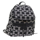 BALENCIAGA Traveler Backpack Nylon Black White 340139 Auth am5199-1