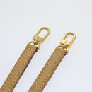 LOUIS VUITTON Shoulder Strap Leather 45.7"" Beige LV Auth am5217-4