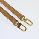LOUIS VUITTON Shoulder Strap Leather 45.7"" Beige LV Auth am5217-5