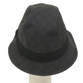 GUCCI GG Canvas Hat L Size Gray Auth am5225 - 0