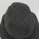 GUCCI GG Canvas Hat L Size Gray Auth am5225-5