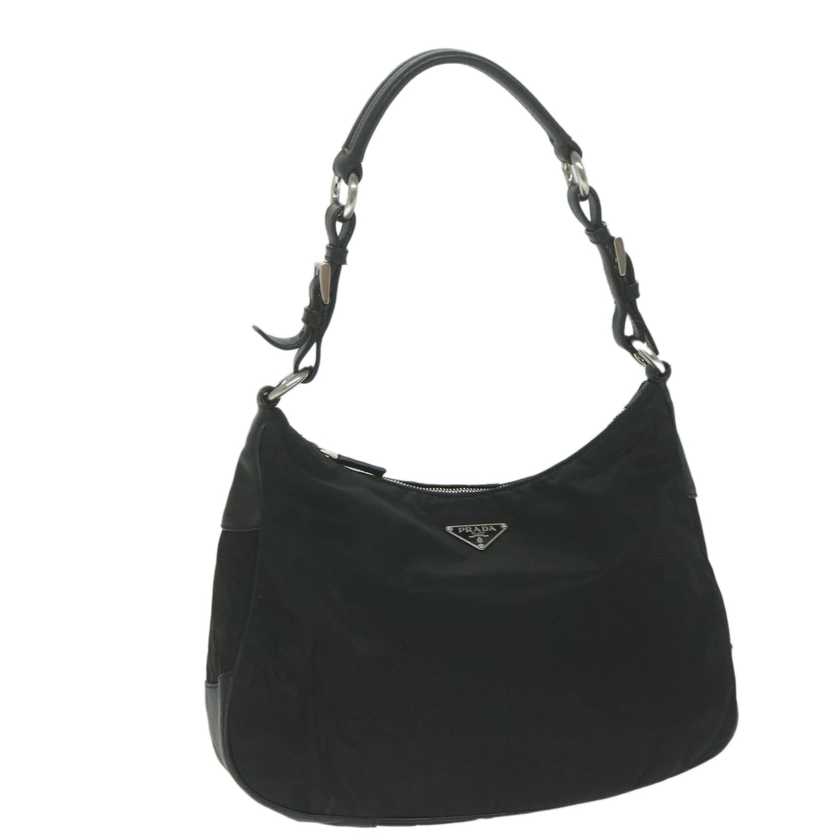 PRADA Shoulder Bag Nylon Black Auth am5243