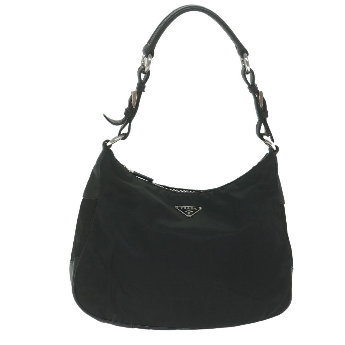 PRADA Shoulder Bag Nylon Black Auth am5243