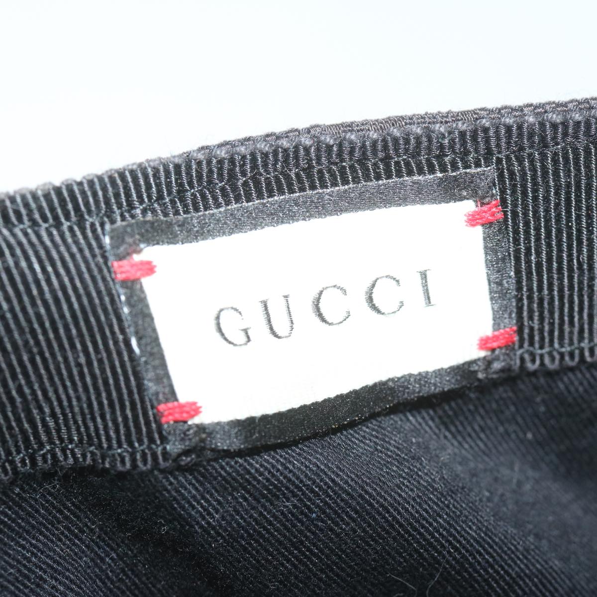 GUCCI GG Canvas Web Sherry Line Cap L size Black Red Green 200035 Auth am5247