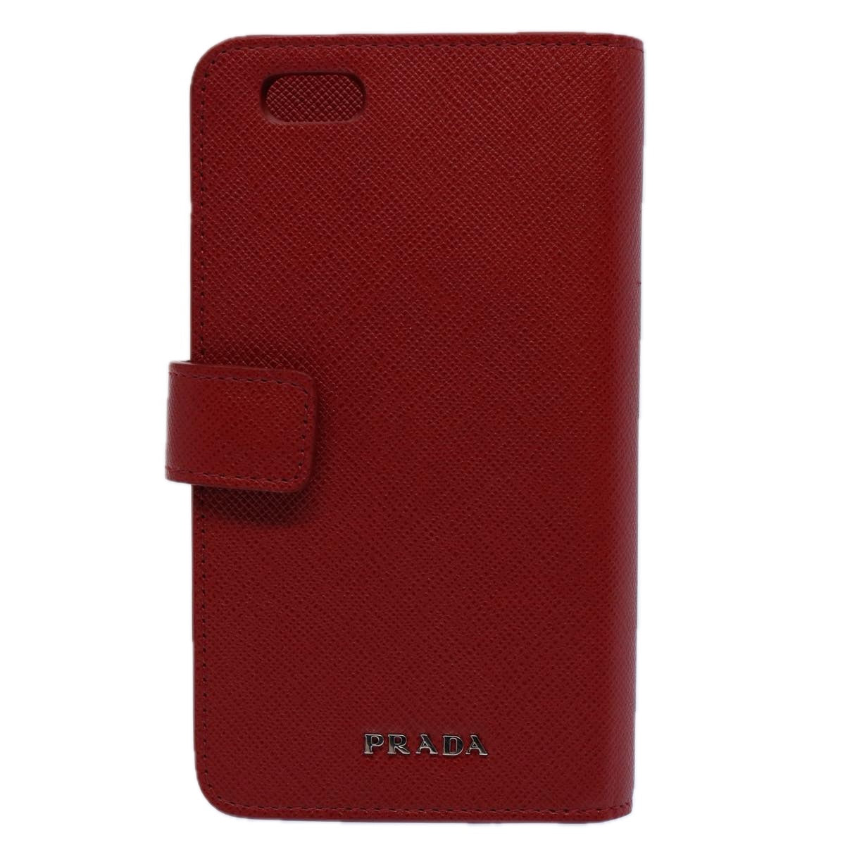 PRADA For iPhone 6 / 6S iPhone Case Safiano leather Red Auth am5276 - 0
