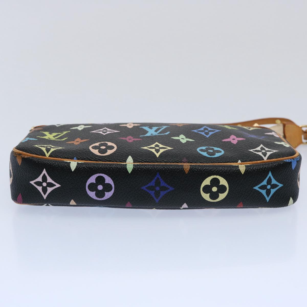 LOUIS VUITTON Multicolor Pochette Accessoires 2way Black M92648 LV Auth am5279