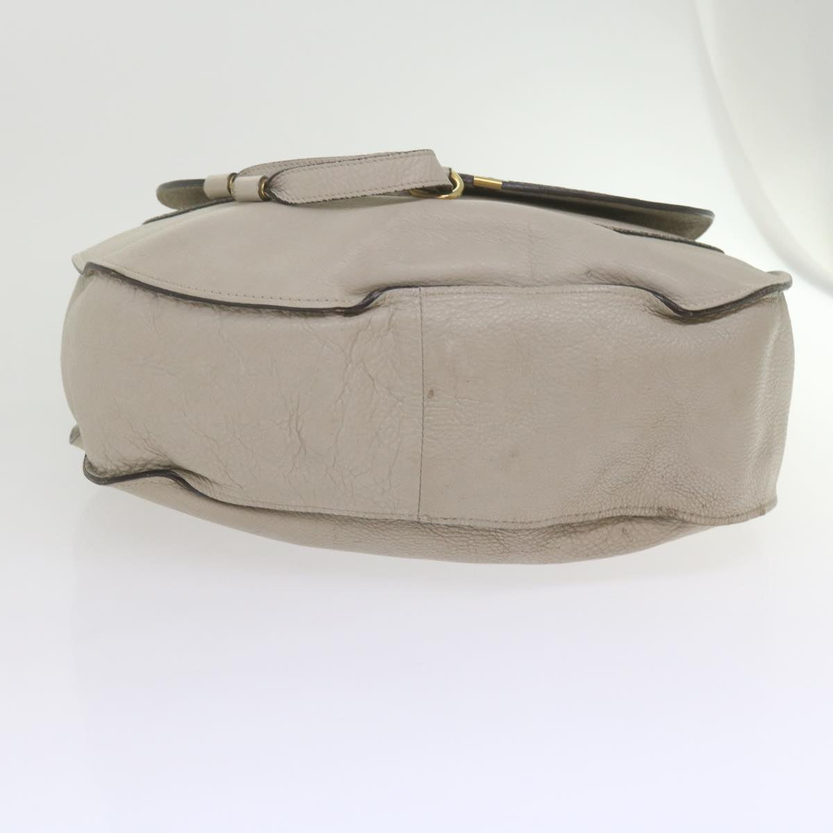 Chloe Mercy Shoulder Bag Leather Gray Auth am5284