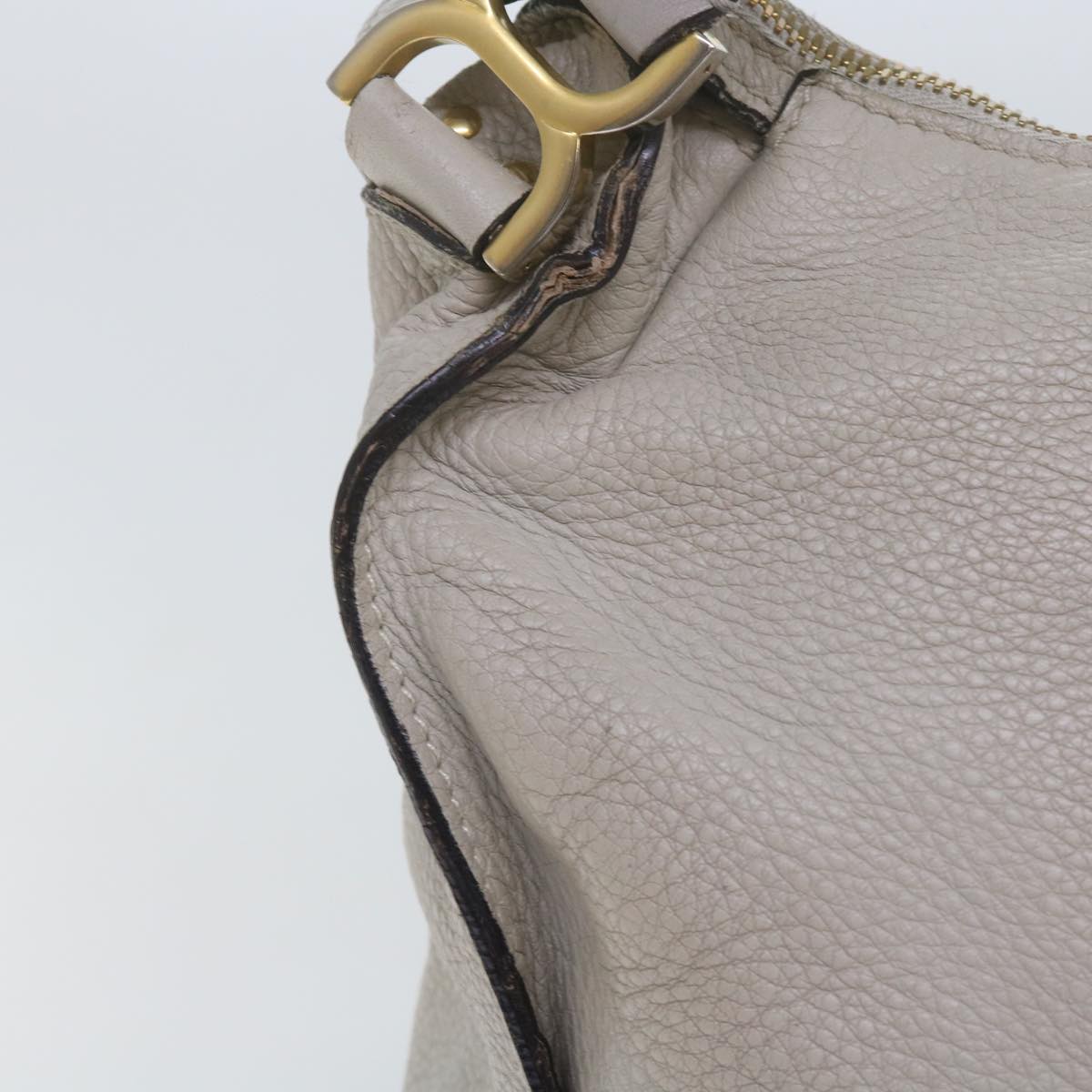 Chloe Mercy Shoulder Bag Leather Gray Auth am5284