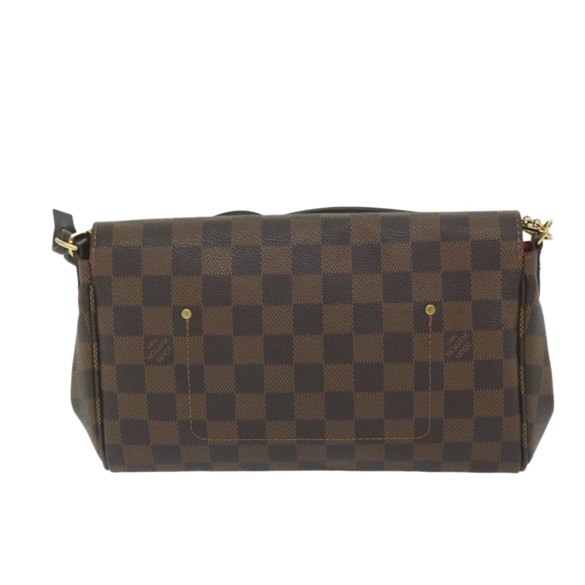 LOUIS VUITTON Damier Ebene Favorit MM Shoulder Bag 2way M41129 LV Auth am5292