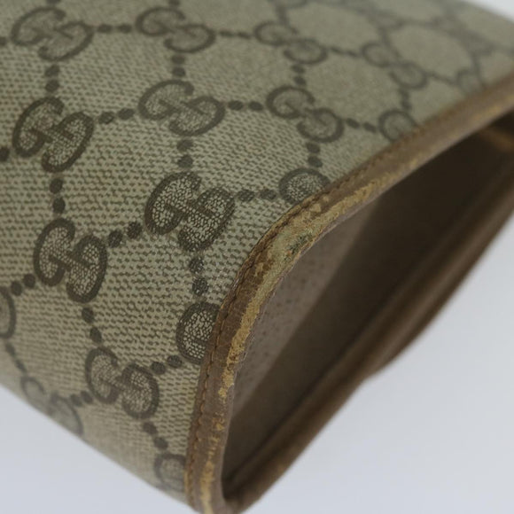 GUCCI GG Supreme Web Sherry Line Clutch Bag Beige Red 89 01 030 Auth am5314