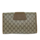 GUCCI GG Supreme Web Sherry Line Clutch Bag Beige Red 89 01 030 Auth am5314-2