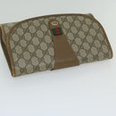 GUCCI GG Supreme Web Sherry Line Clutch Bag Beige Red 89 01 030 Auth am5314-5